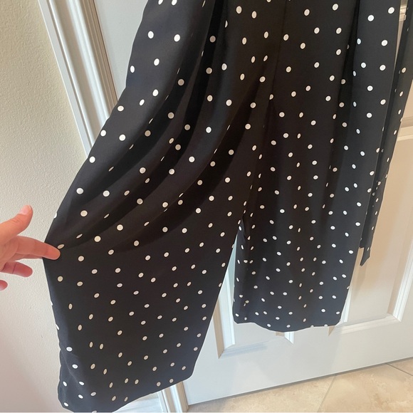 Banana Republic Polka Dot Capri Pant Jumpsuit Size 4 Petite - Picture 7 of 9